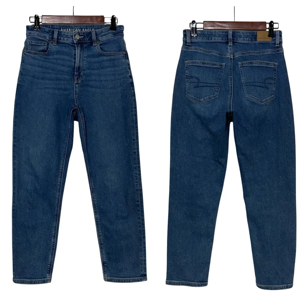 American Eagle Mom Jeans Womens 4 High Waisted Ankle Jeans